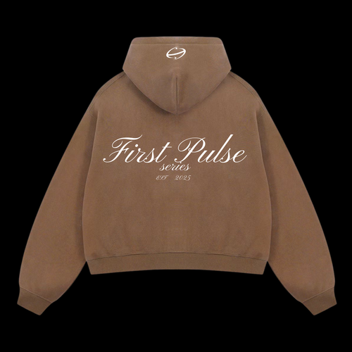 First Pulse French Beige Zipper Hoodie