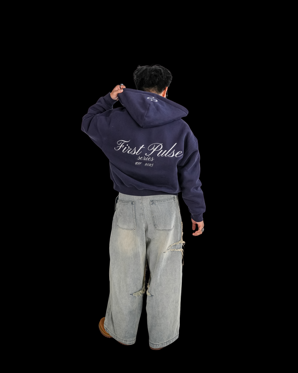 First Pulse Navy Zipper Hoodie