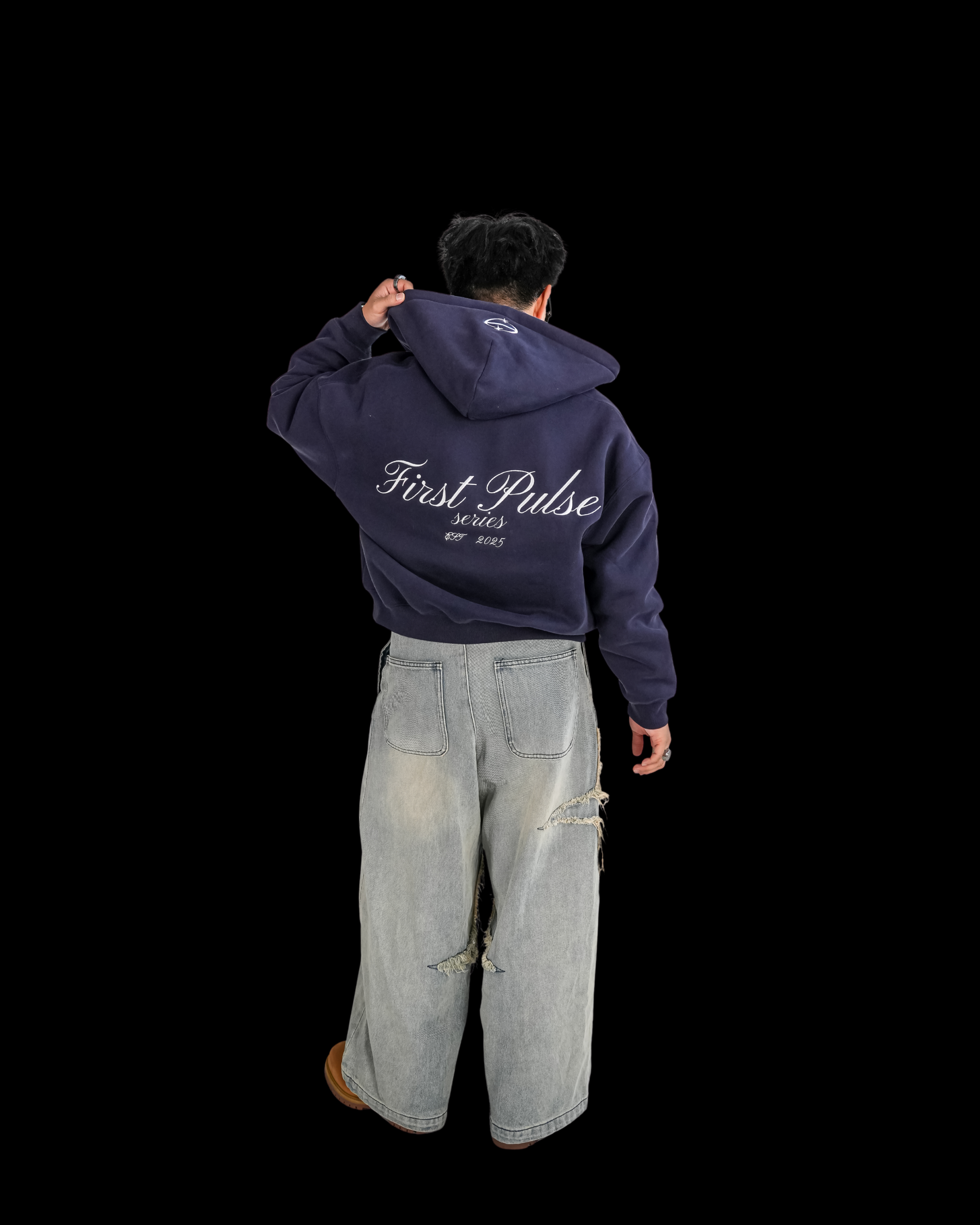 First Pulse Navy Zipper Hoodie