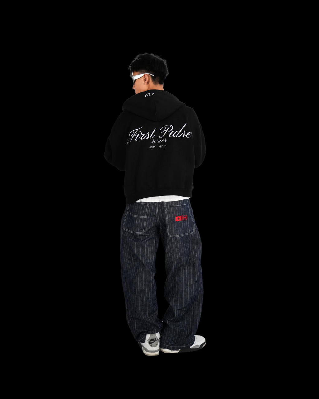 First Pulse Black Zipper Hoodie