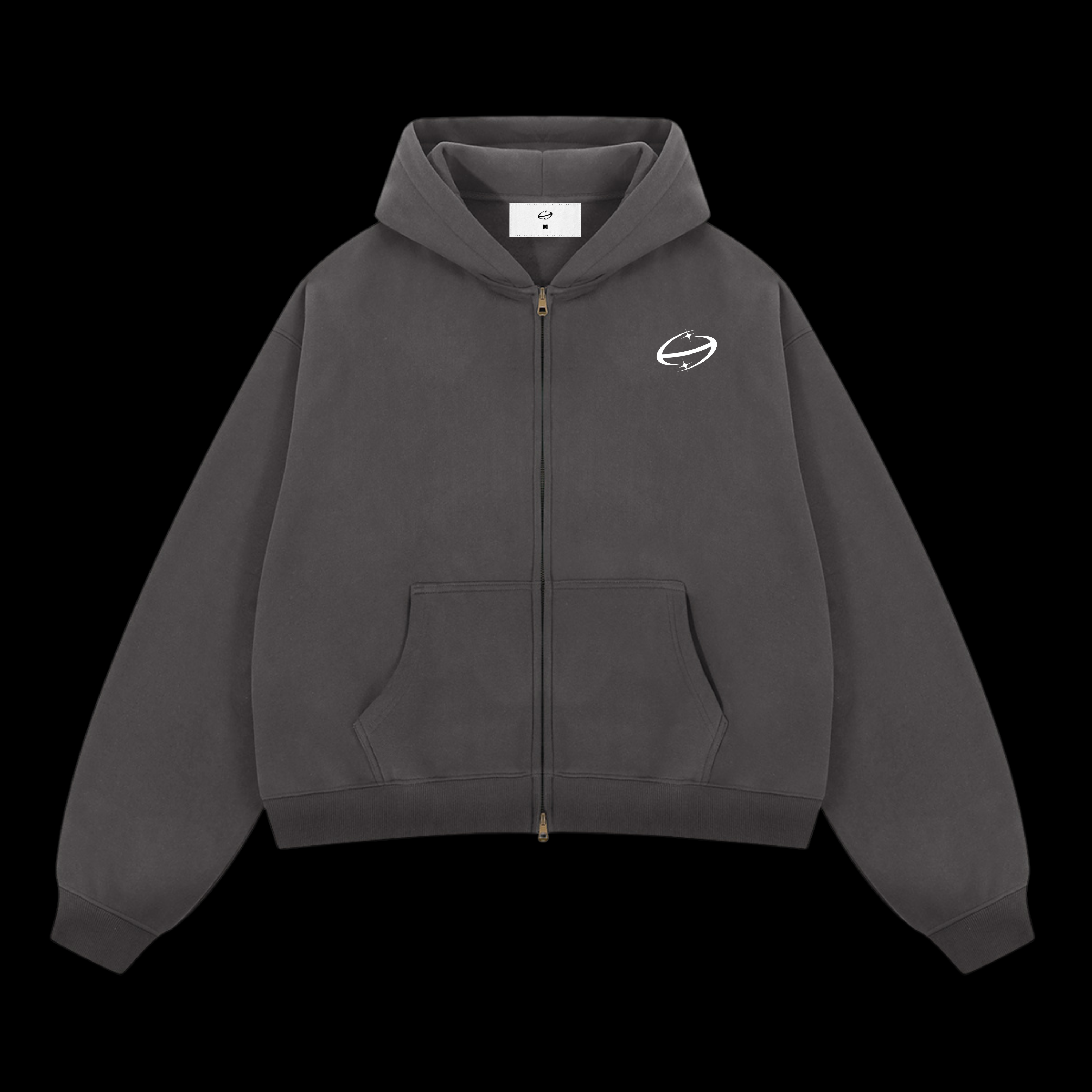 First Pulse Dark Grey Zipper Hoodie