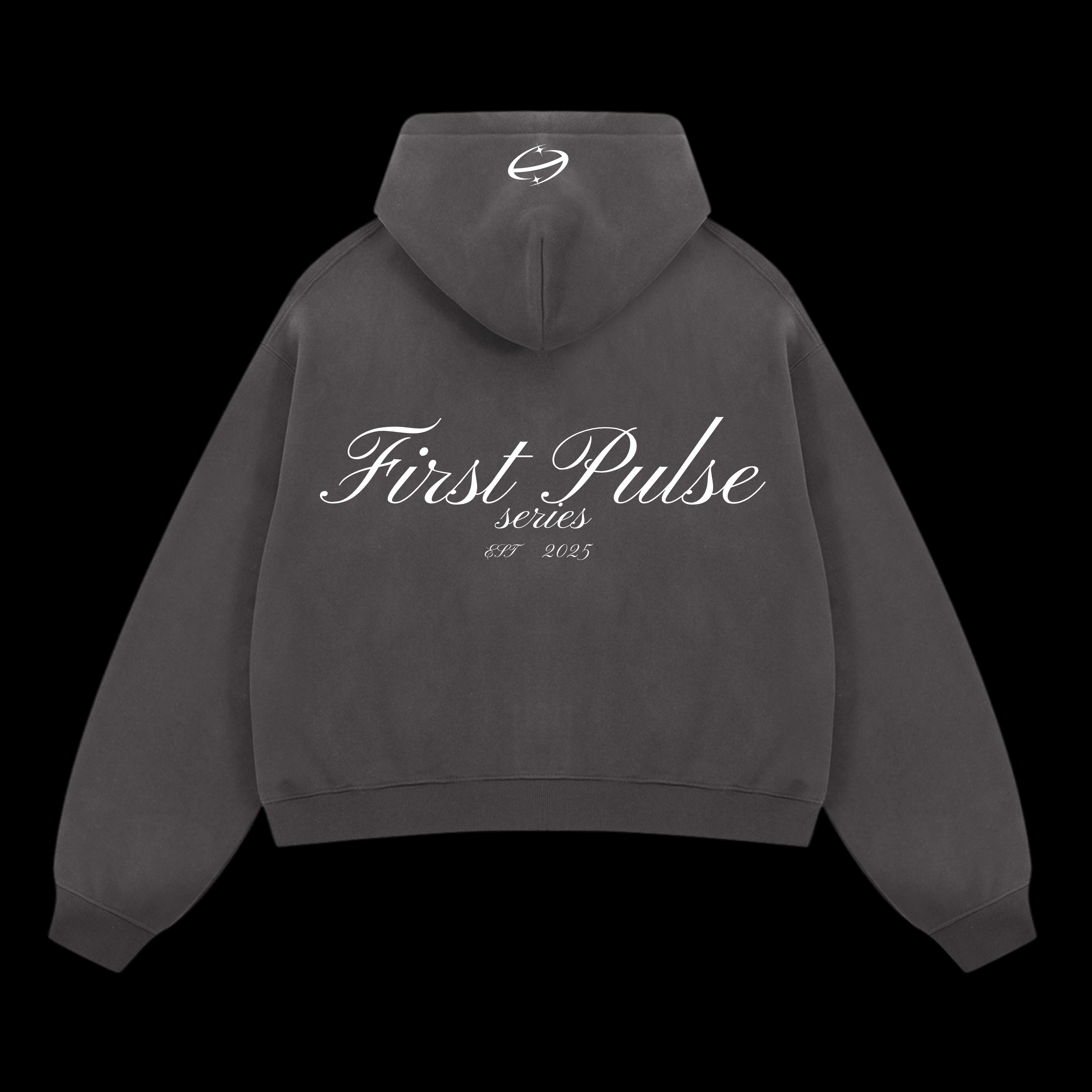 First Pulse Dark Grey Zipper Hoodie